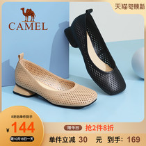 Camel womens shoes 2021 spring new loafers women commuter retro shallow single shoes women British shoes