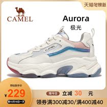 (Aurora) camel sneakers women 2021 Spring New ins tide increased thin super fire casual dad shoes