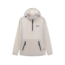 (Panda Series) Camel Outdoor Original Yarn Sun Protection Clothing Mens 2024 Spring and Summer New Lightweight Half-Zip Sun Protection Clothing