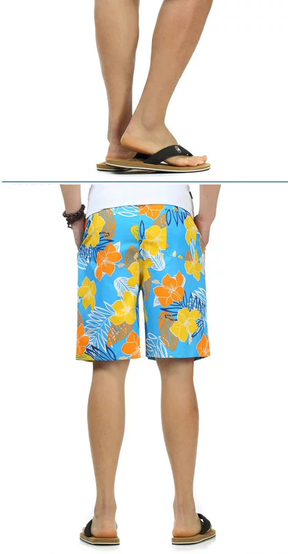 Quần đi biển quần nam nhanh khô quần đi biển quần bơi kỳ nghỉ quần short giản dị quần dài năm quần lớn thủy triều