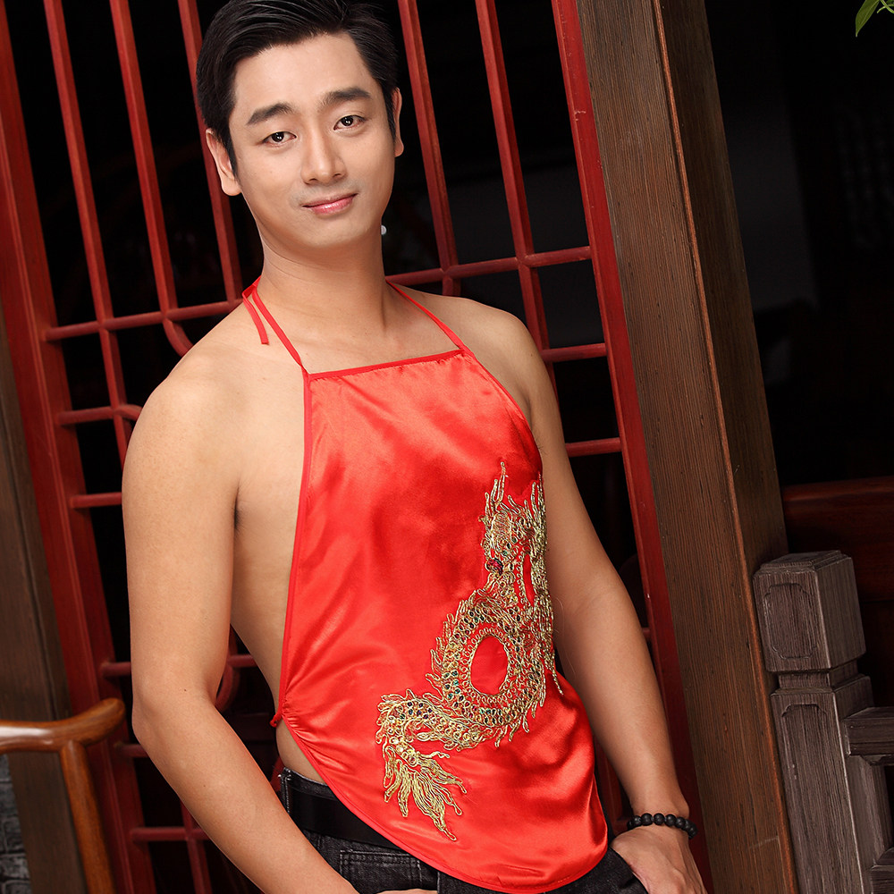 Men's men's big red life year black belly shake sound Mr Li live annual Meeting funny props Golden Dragon