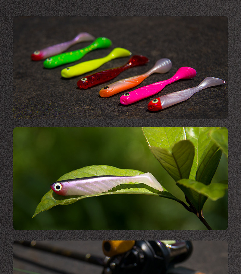 Дорожные суб- приманки 鳜鱼桂花t尾白条鱼路亚饵软饵假饵软虫仿生套装淡海水翘嘴鲈夜光