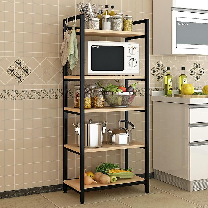 Kitchen rack finishing rack locker trapezoidal bookshelf floor-to-ceiling multi-layer home balcony storage rack simple wrought iron