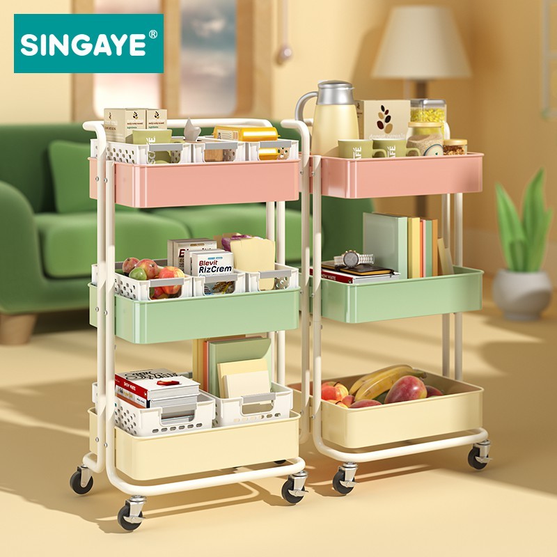 Baby Supplies small cart shelves Floor Multilayer with wheels Kitchen Bedrooms with snacks Racks Containing Strollers
