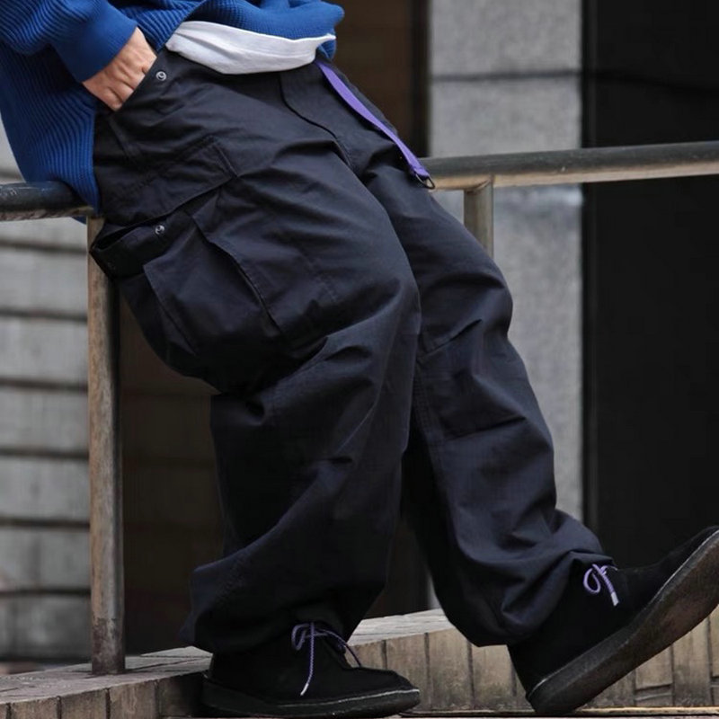 25Ss Japanese Kapital Vintage Outdoor Retro Light Electronic Drawstring Straight-Leg Casual Pants Trendy Brand