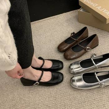 Retro Soft Leather Mary Jane Women's Shoes 2025 Spring & Fall New Style Gentle Style French Style Beautiful Flats Shoes Women's Flats Shoes