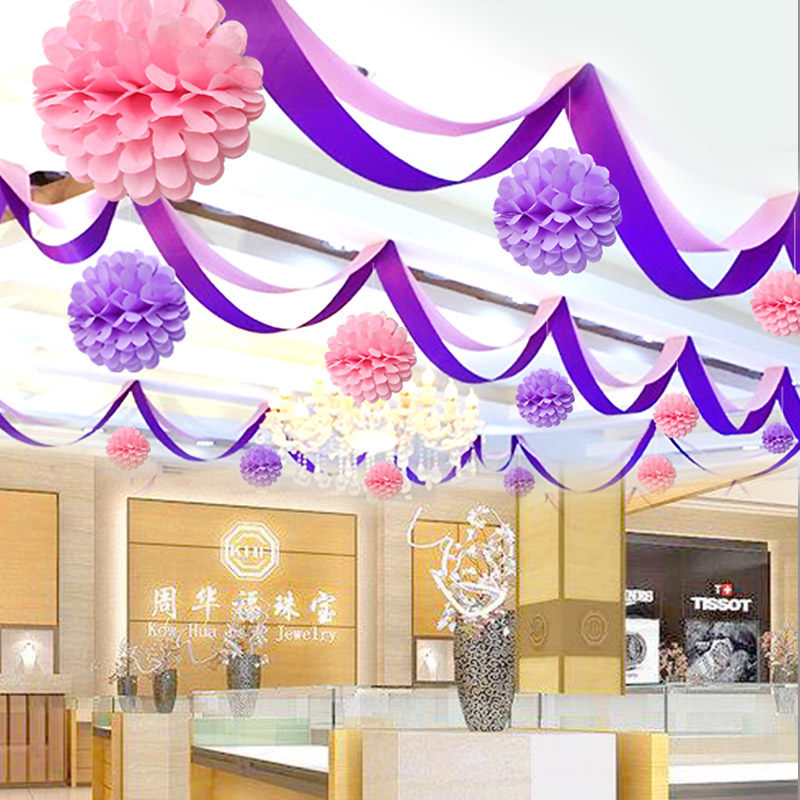 May 1 Labor Day wave flag ribbon opening ceremony Decoration hanging decoration pull flower supplies store celebration decoration pull flag