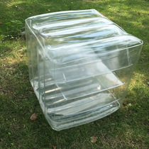 Internet celebrity new inflatable transparent square stool photography props chair single seat soft and comfortable high-end quality