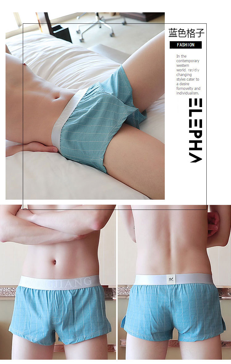 Quần lót nam nam võ sĩ trẻ tuổi Một chiếc quần Luo cotton cá tính thoáng khí nhà cotton bốn góc quần short 衩 thủy triều - Giống cái quần lót nữ cotton thun lạnh cao cấp