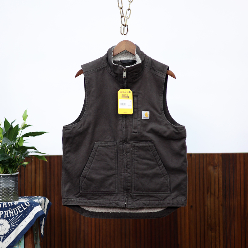 Carhartt 104277 Carhartt V33 Successor Model Washed Lamb Wool Lining Thick Winter Loose Vest Carhartt 104277 Carhartt V33 Successor Model Washed Lamb Wool Lining Thick Winter Loose Vest