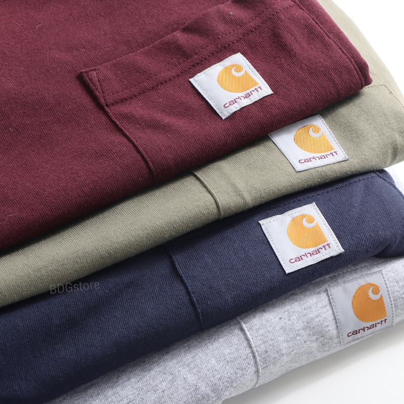 Carhartt K126 Carhartt Medium-Weight Crew Neck Loose Pocket Long-Sleeve T-Shirt