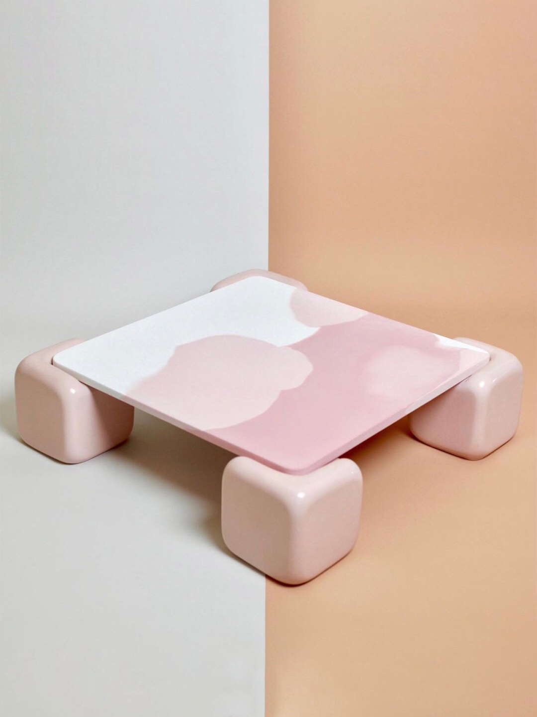 Fiberglass Nordic Modern Simple Wabi-sabi Light Luxury French Checkerboard Angu Angulo Glass Square Coffee Table - Taobao