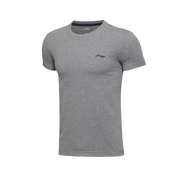 Áo thun Trung Quốc Li Ning chính thức 2018 mới nam cổ ngắn tay tròn Slim đồ thể thao nam dệt kim áo thun lạnh the thao nam