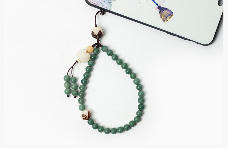 Gian hàng ngoài mưa mee gốc retro Trung Quốc phong hóa Bodhi điện thoại di động chuỗi điện thoại di động dây buộc ngắn mặt dây chuyền nam nữ - Phụ kiện điện thoại di động ốp lưng k20 pro