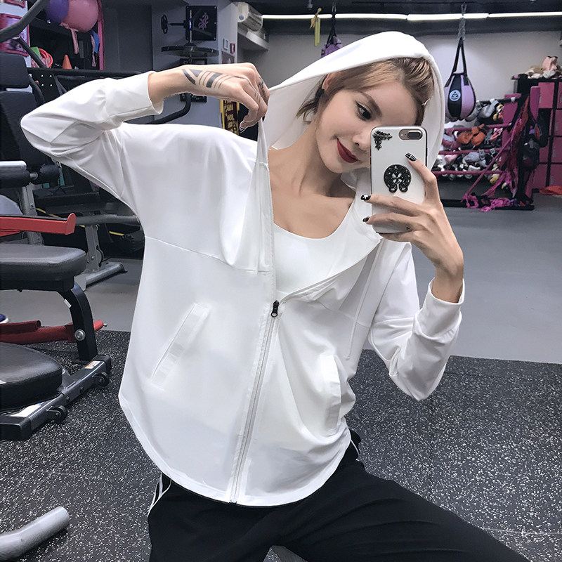 Fitness Girl Loose Large Size Code Sports Jacket Speed Dry T-shirt Running Ins Tide-Thin Blouse Yoga Suit Long Sleeve Thin