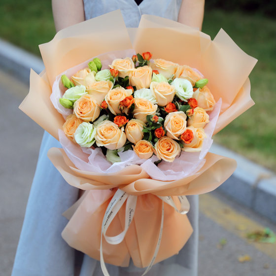 Korean style flower bouquet niche creative Shanghai Beijing flower delivery Chengdu same city flower delivery birthday Ningbo Xi'an Nanchang