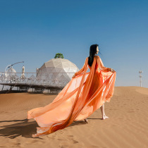 2022 Tea Card Salt Lake Desert Tibet Brigade Shooting Long Dress Light Extravagant and Exotic Retro Dress and Skirt Gas Flutter beach