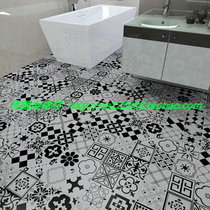 Black and white tile kitchen and bathroom Spanish abstract geometric style Antique kitchen bathroom wall tile floor tile 300X300