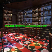 Tangram red tiles European kitchen bathroom floor tiles Wall tiles Flower pieces Balcony wall tiles 300X300