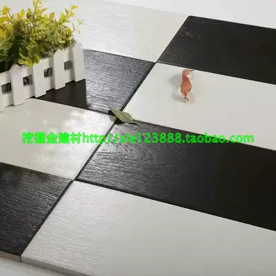 Nordic imitation solid wood black and white non-slip wood grain 150X800 bedroom living room kitchen dining room balcony wall tile