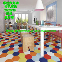 Nordic matte black and white gray color hexagonal tiles 200X230 kitchen and bathroom balcony wall tiles non-slip hexagonal tiles