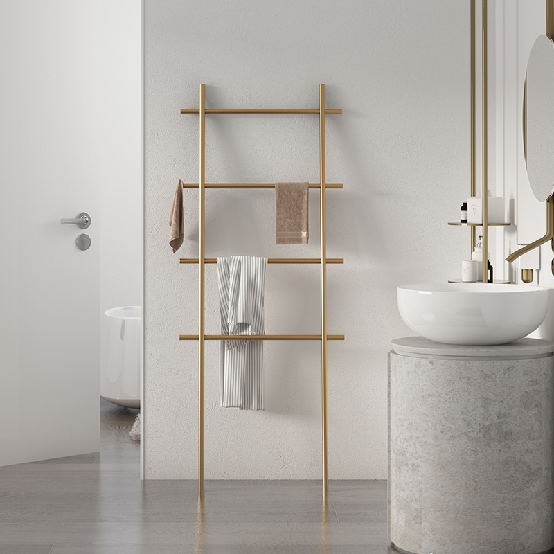 Nordic ins hanger home floor-to-ceiling bedroom light luxury hanging clothes bag rack simple modern iron bathroom coat rack