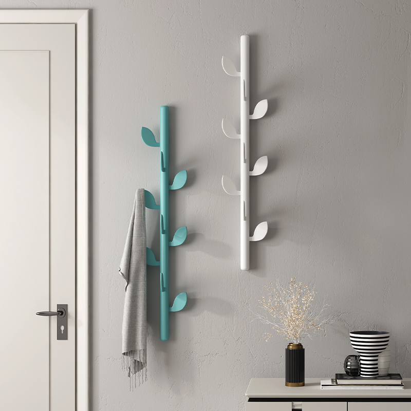 Nordic Iron Art Hanging Hanger Bedroom Creative Hanger Rod hangers hook wall clothes hat rack wall-mounted hanging bag shelf