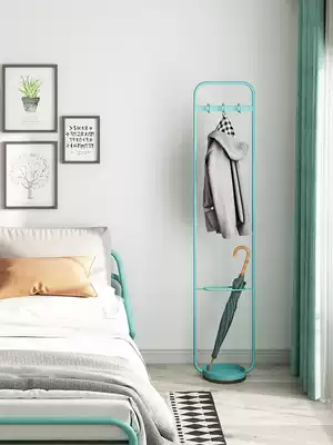 Simple household coat rack floor-to-ceiling Nordic style clothes bar bedroom clothes rack living room door iron hanging clothes rack