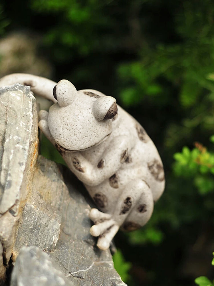 Simulation animal frog Wall hanging garden decoration Courtyard ornaments Crafts Flower pot landscaping Fiberglass sculpture landscape