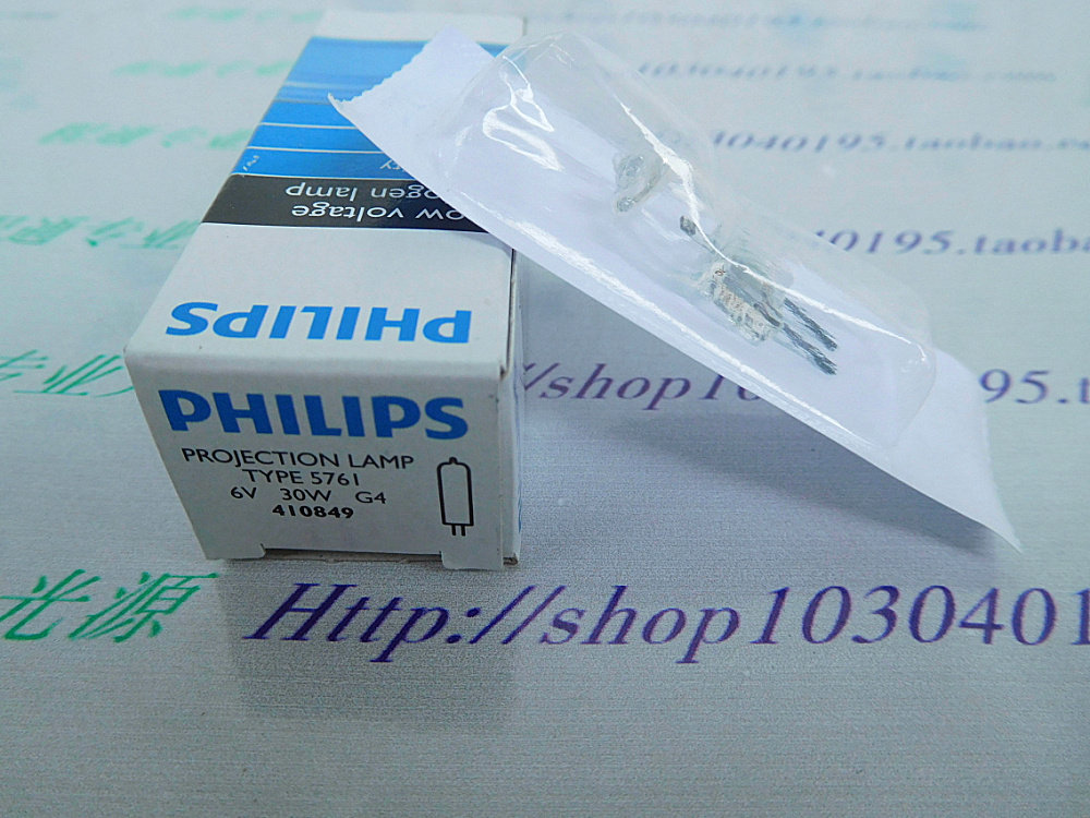 PHILIPS PROJECT ION LAMP TYPE5761 6V30W G4 410849 Microscope Bulb