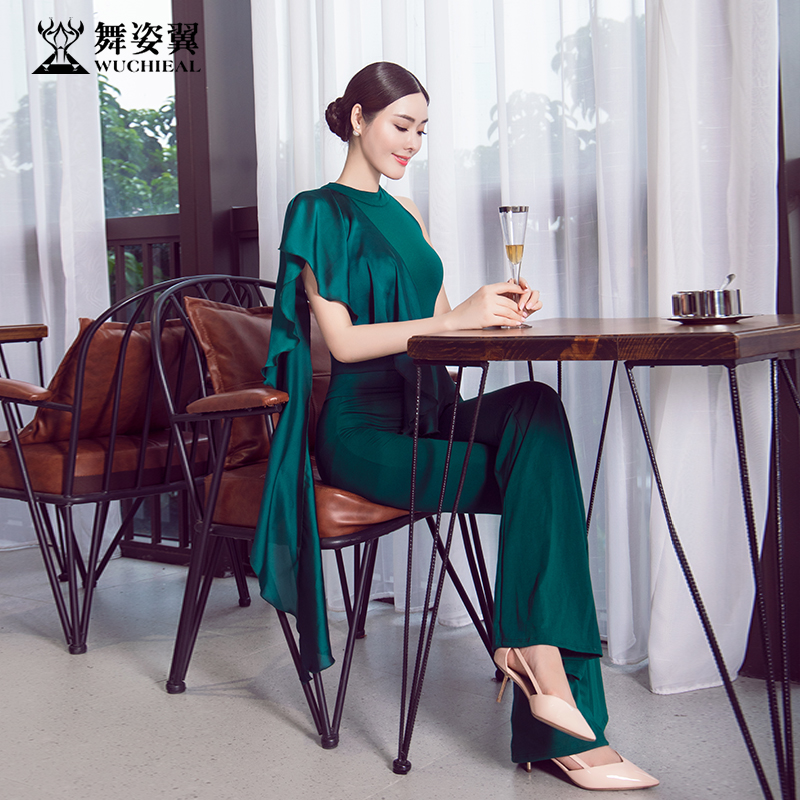 Dancing Gesture Winged Gift Instrument Body Suit Woman 2022 Chunxia New China Modern Dance Qipao Training Utiliti Suit