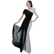 Dance Wing Slim Body Ceremony Clothes 2022 New Training Catwalk Practice Clothes Dance Two-piece Suit