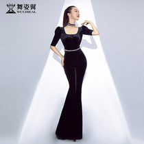 Dance Gesture Wing Body Clothing Etiquette Dress Etiquette Woman 2022 Chunxia New training walking show Practice Utiliti Dance Suit Suit