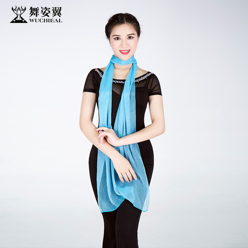 Dancing Pose Wing Belly Dance Exercises Attire Body Gift Instrument Clothing Adornment Surround neck Yarn Towel Long version of silk towels 100 hitch