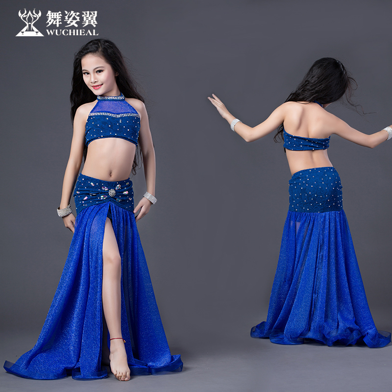 Dance posture wing children's belly dance costumes 2021 summer new practice clothes oriental dance clothes training suits