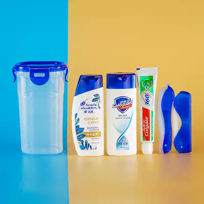 Hotel rooms Travel travel Hotel supplies Paid toiletries set Storage box bag mouth cup folding toothbrush