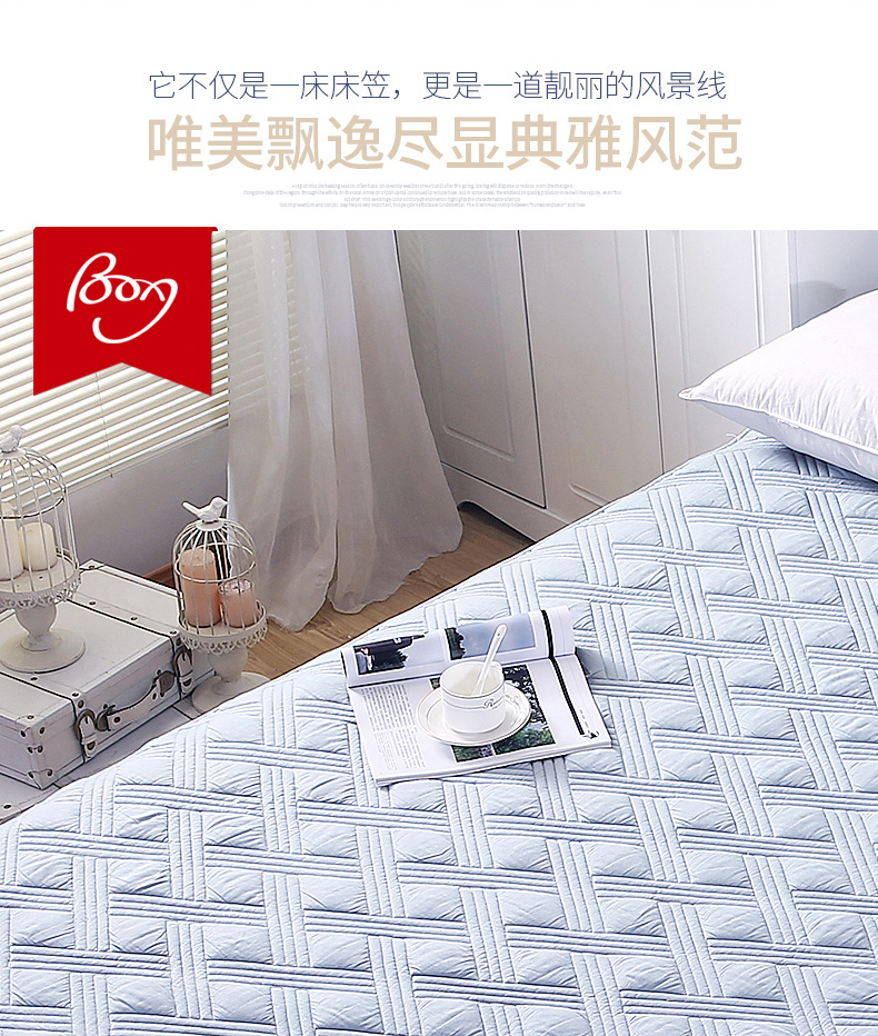 Cotton chống trượt giường 笠 một mảnh dày mền bọc nệm bông Simmons trải giường che phủ giường bảo vệ pad giường ga trải giường chun đẹp	