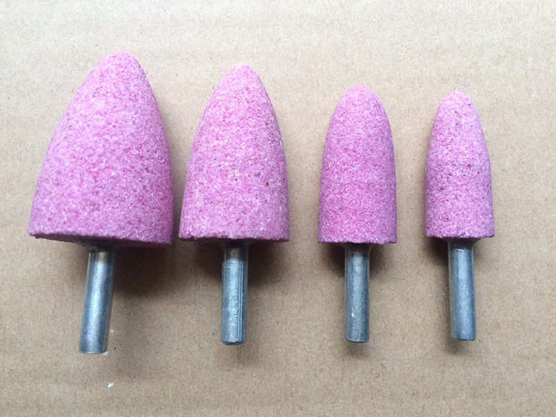 Red corundum electric grinding head 6mm shank grinding wheel flint metal polished polished head chrome corundum ceramic grinding head