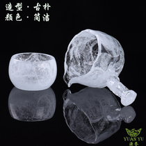  Frozen boiling water crystal small teacup Fair cup Glass cup Master cup heat-resistant transparent Kung Fu cup Male cup Drinking cup small