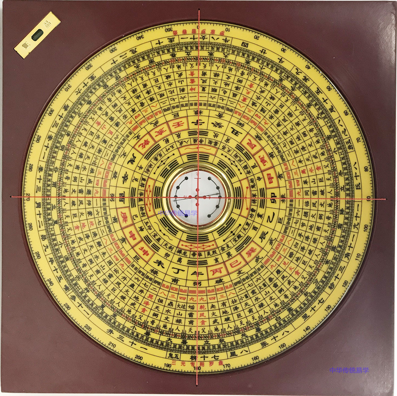 Eight-inch three-yuan special plate Feng Shui compass 8-inch Bagua precision crystal compass 18-layer dragon landscape geography