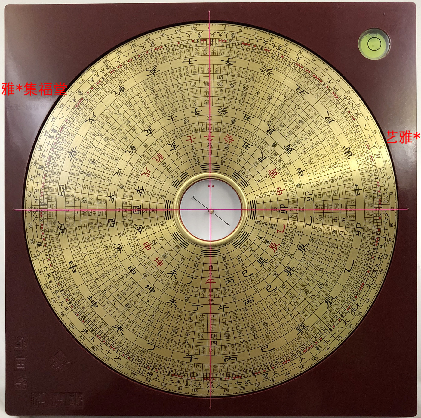 8 inch precise triple feng shui compass gossip layout treasure Luo Fukong Chong Tang compass on 20 floor