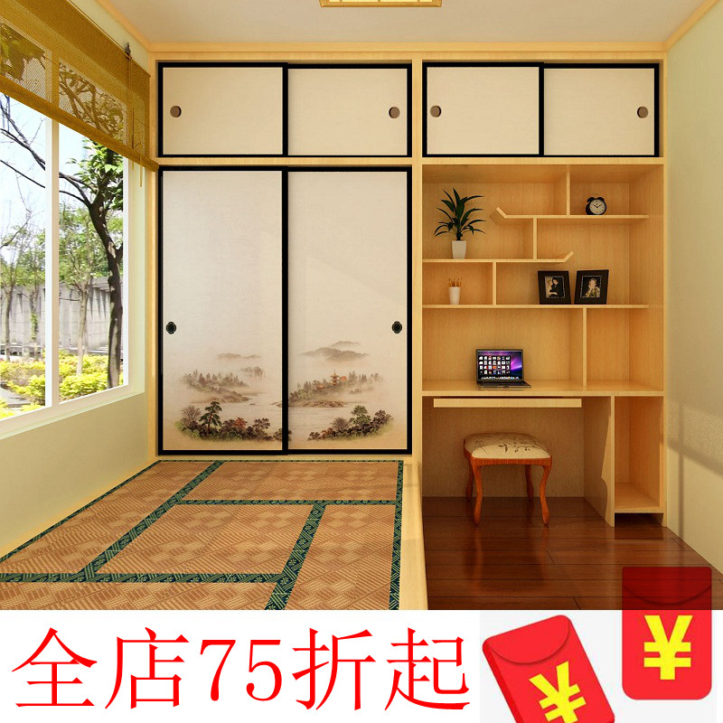 Japanese wood tatami custom overall study step step rice multi-functional bedroom collapse rice floor cabinet bed Kang custom