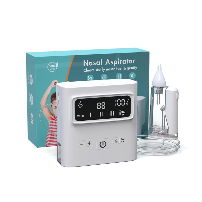 European and American Nasal Aspirators for Children and Adults, Anti-Backflow Design, Lcd Display, Built-In Music and Night Light