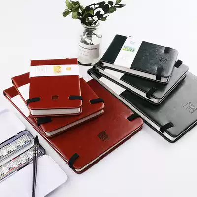New Baohong portable hand-painted watercolor copy imitation leather face sketch pocket book 300g Cotton