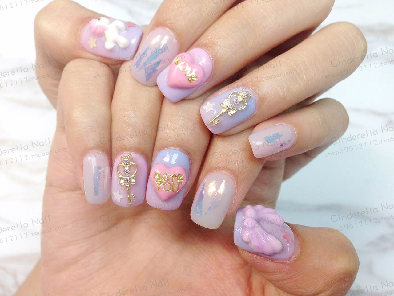 Công cụ làm móng Khuôn Nhật Bản Làm móng tay Nhật Bản MX-18 Khuôn mẫu mới Dream Unicorn Cat Matsuda Yoko Khuôn - Công cụ Nail các mẫu vẽ cọ nét cọ bản