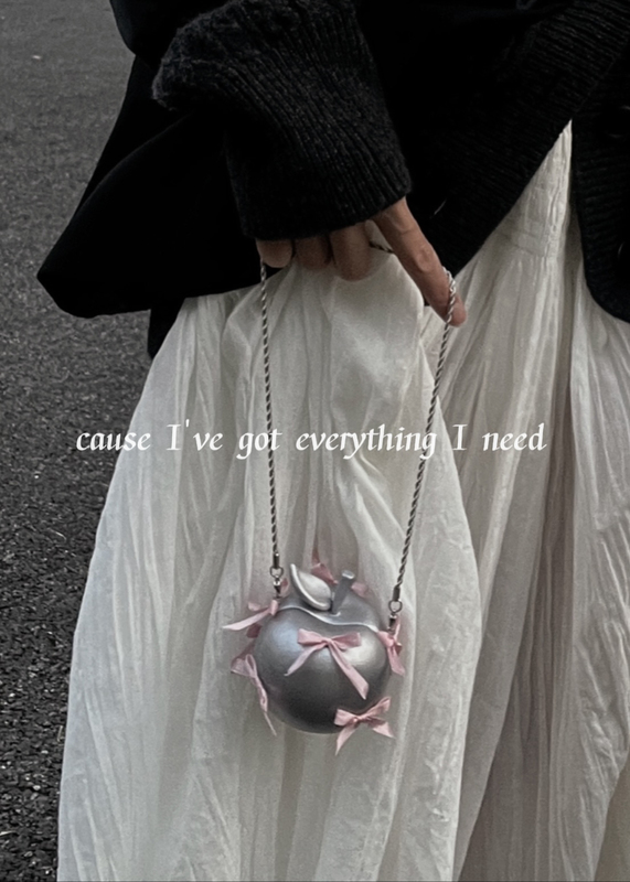 Christmas Gift Apple Bag Handmade Original Design Niche Earphone Coin Purse ins New Year Birthday Gift