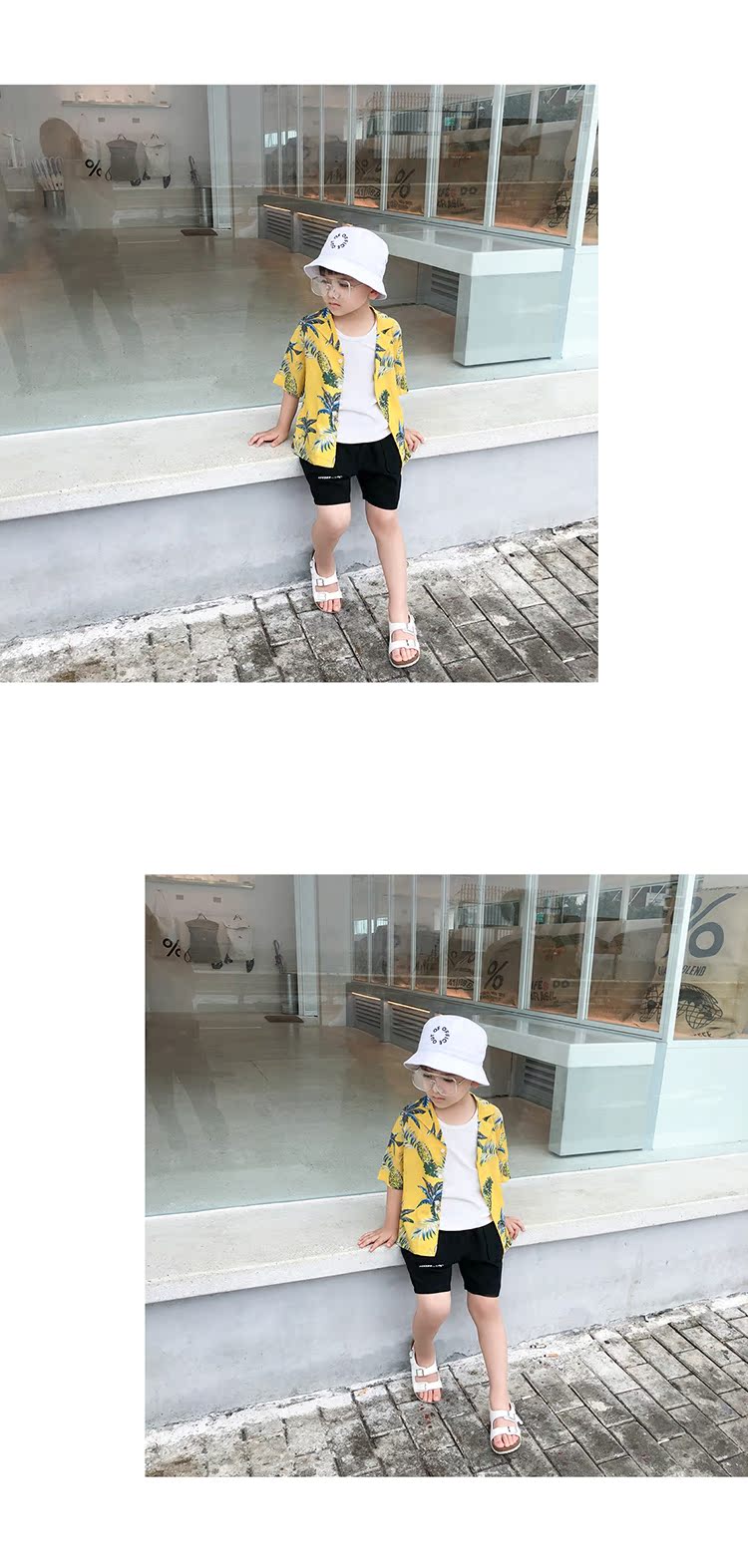 Lin Lin quần áo trẻ em trai mùa hè áo sơ mi trẻ em áo sơ mi bé trai lớn - Áo sơ mi quần áo trẻ em hàn quốc