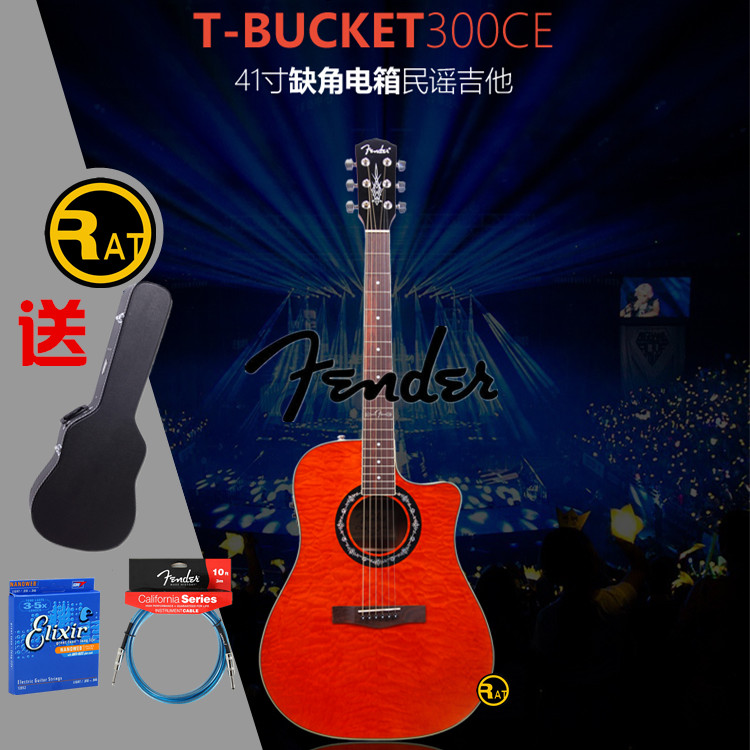 Fender Finda T-Bucket 300CE Soundguitar Folk Guitar Multicolored Optional