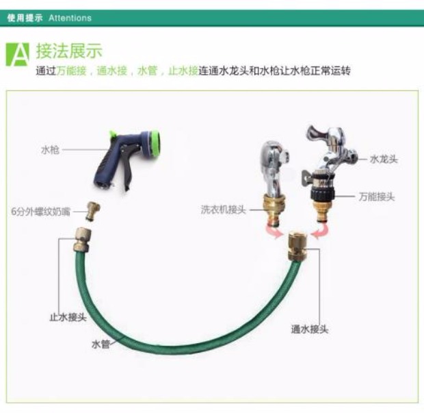 4 điểm đồng tinh khiết nước kết nối nhanh chóng rửa xe chung ống đồng chung súng nước chung chung vườn cung cấp - Sản phẩm làm sạch xe bộ chổi rửa xe ô tô
