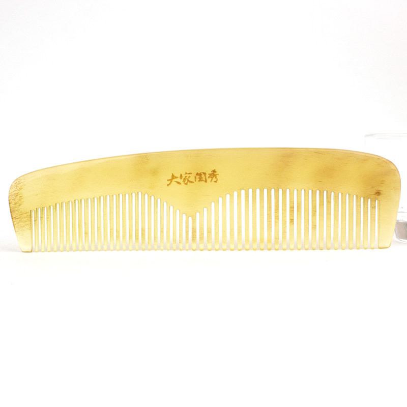 Big Family Show Natural Horn Comb Hair Care Free Static Massage Comb Personality Styling Comb Wide Fine Teeth